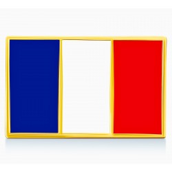 Pin's Drapeau Français Doré